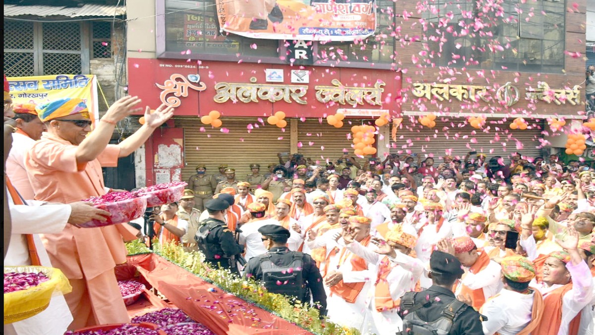 Chief Minister Yogi Adityanath participates in ‘Lord Narasimha Shobha Yatra’ in Gorakhpur