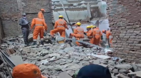 Building collapses in Delhi’s Kabir Nagar; two dead, one critical