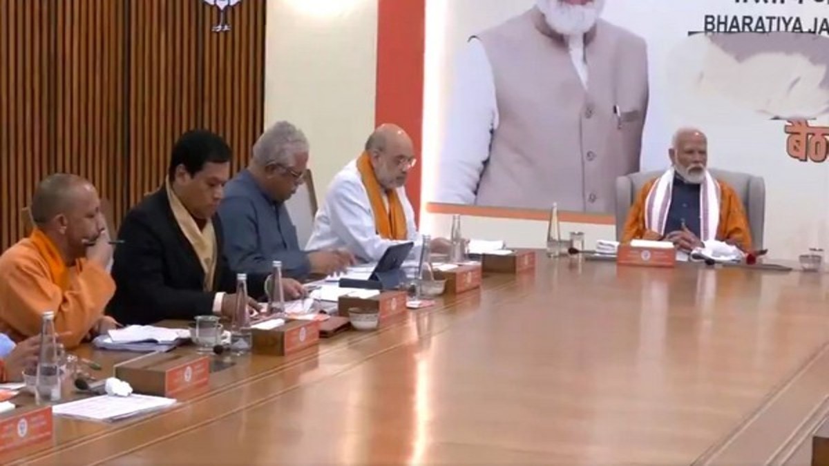 PM Modi chairs Central Election Committee meeting in Delhi to finalise first list of candidates for Lok Sabha polls