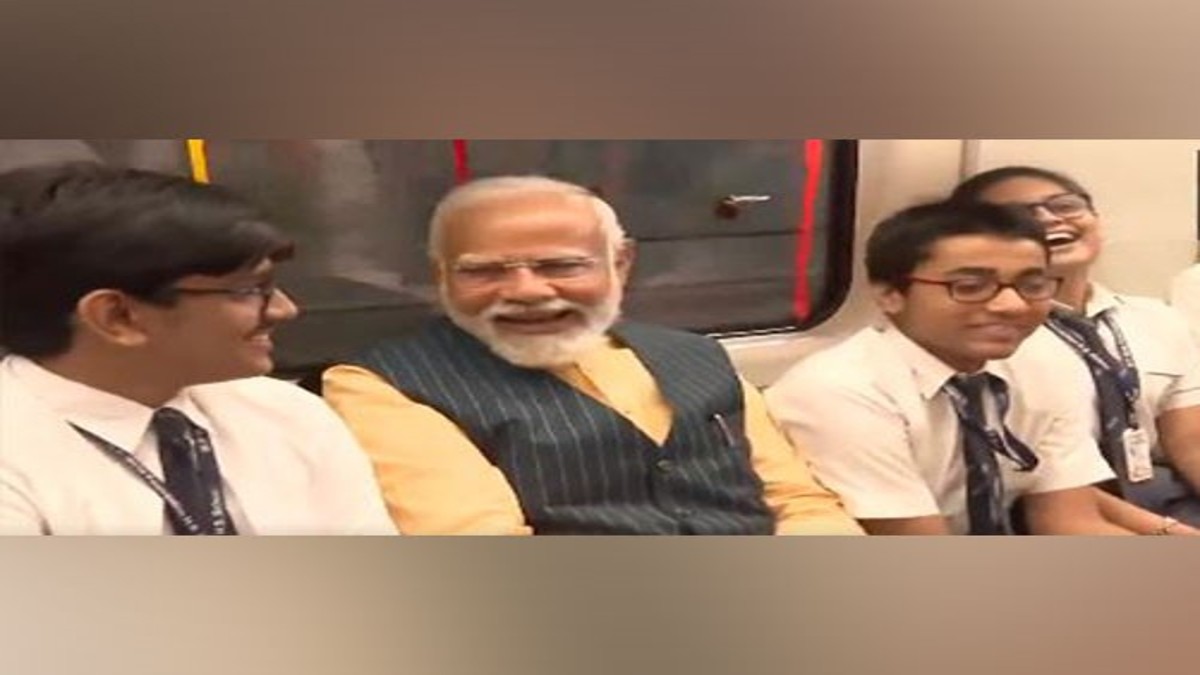PM Modi travels with school students in India’s first underwater metro train in Kolkata