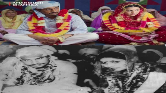 ‘Amar Singh Chamkila’ stars Diljit & Parineeti recreate Singer’s real life moments on screen, watch pics