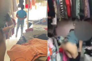 Viral Video: Woman removes clothes and changes openly in front of male shopkeeper, netizens react with anger