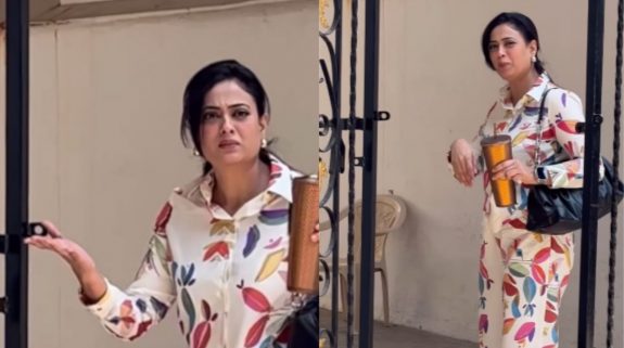 Viral Video: Shweta Tiwari gets frustrated after Paps comes near her house, netizens say “Overacting…”