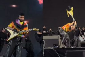 Video: AP Dhillon destroys guitar during on-stage performance, Netizens call him “Frustrated”