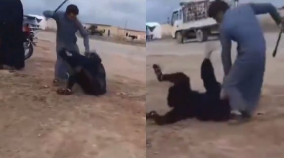 Watch: Group of men mercilessly beat woman in Syria, disturbing video surfaces online