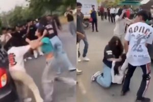 Video of girls’ brutal street fight in Nodia goes viral, netizens say, “Papa ki Chapri”