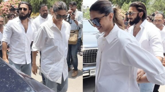 Mom-to-be Deepika Padukone flaunts baby bump as she arrives to caste her vote in Mumbai