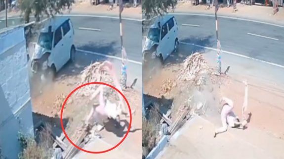 Watch: Speeding car hits Tamil Nadu woman, tosses her over 6 meters away as disturbing video goes viral