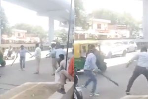 Watch: UP men beat one another with belt & bat on busy road, Video goes Viral