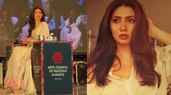 Watch: Pak actress Mahira Khan reacts to man throwing stuff at her during Literature festival event, says,” It is unacceptable…”