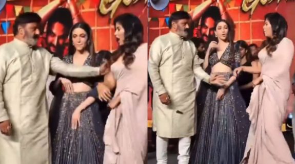 Viral Video: Nandamuri Balakrishna roughly pushes away Gangs Of Godavari actress Anjali during the film’s pre-release event, Netizens say, “So humiliating…”