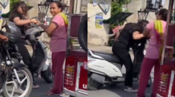 Viral Video: Mother attacks girl for allegedly calling her son to meet outside, netizens say, “Ladke ko maar…” 