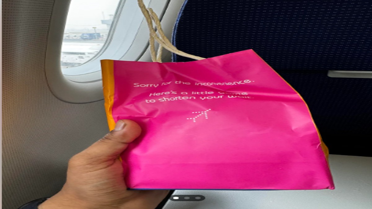 Indigo Passenger thanked staff for serving water and food during flight delay