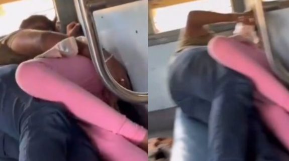 Watch: Viral Video of couple cuddling openly in train with kids around irks netizens 