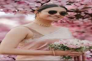 South actress Keerthi Suresh set major bridesmaid goals in a Pink Silk Saree displaying elegance