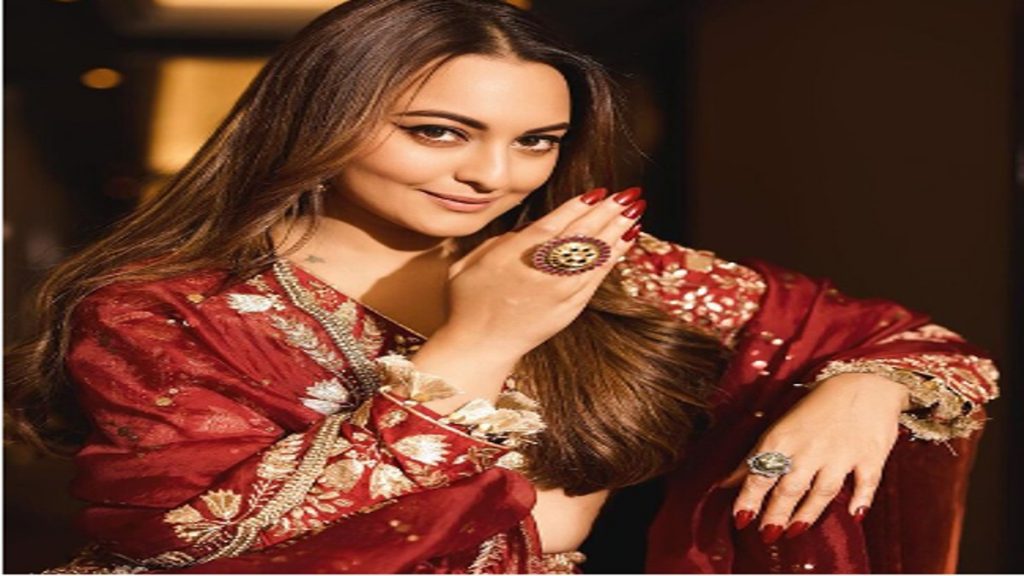 Sonakshi in Red