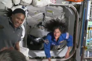 Sunita Williams celebrates arrival at space station in style, Video viral