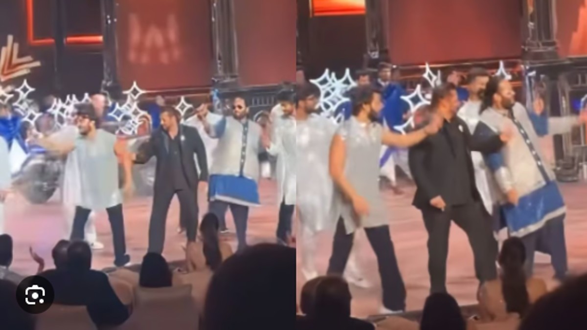 Anant Ambani and Salman Khan grooves to ‘Aisa Pehli Baar Hua Hai’ at the Sangeet Ceremony