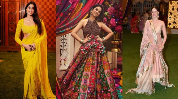 Who wore what for the Haldi Ceremony of Anant Ambani and Radhika Merchant?