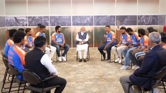 T20 Champions Team India meet PM Narendra Modi at his residence…
