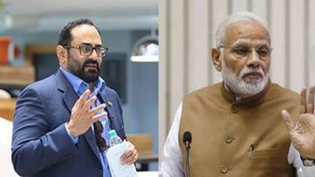 Rajeev with modi