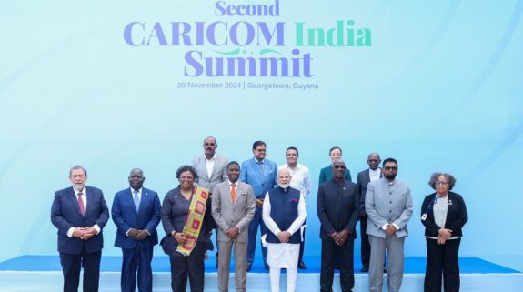 PM Modi and Suriname President Santokhi discuss strengthening bilateral ties at 2nd India-CARICOM summit