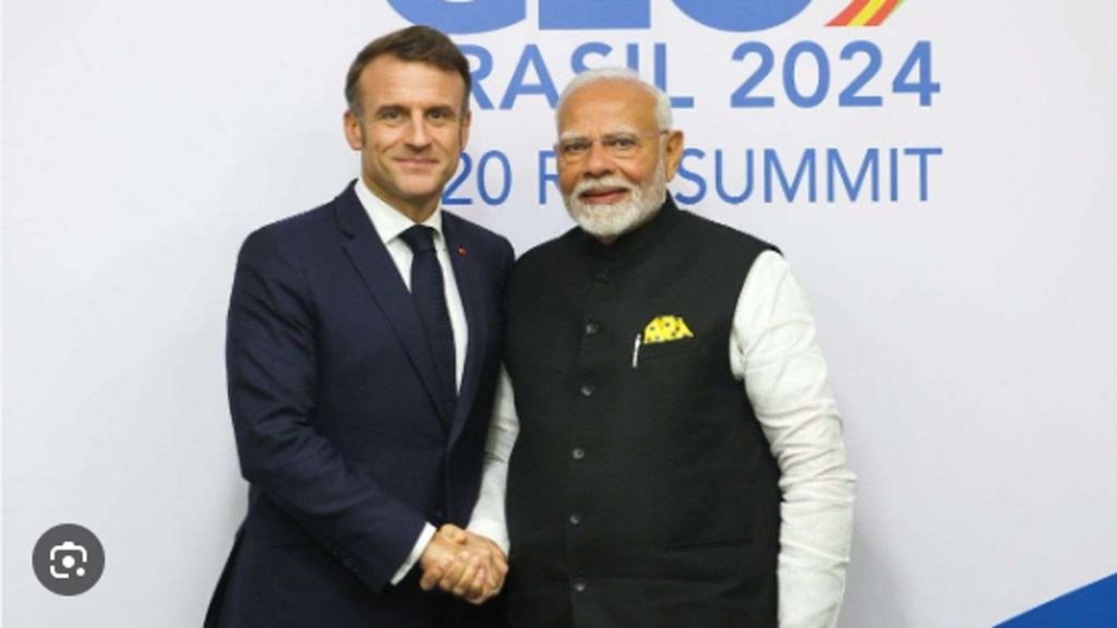 Modi with Macron