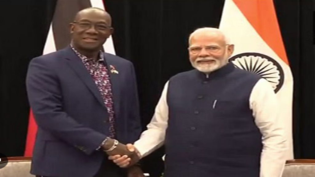 Modi with Tobago PM