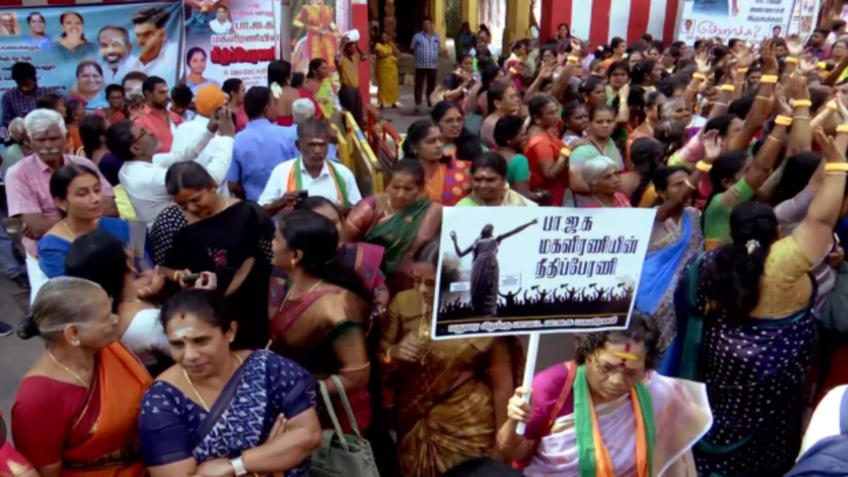 Anna University Sexual Assault Case: BJP’s women wing protests against DMK, police detains protestors
