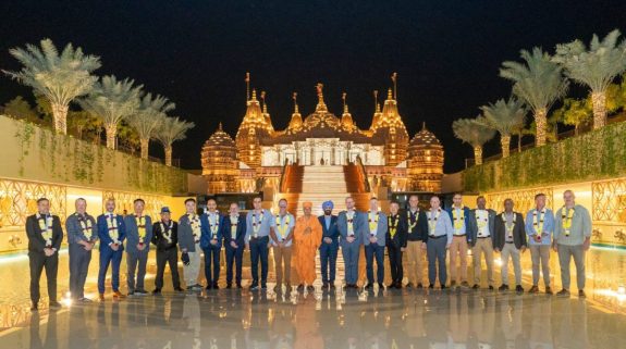 BAPS Hindu Mandir, Abu Dhabi Welcomes Defence Attachés of Over 20 Nations