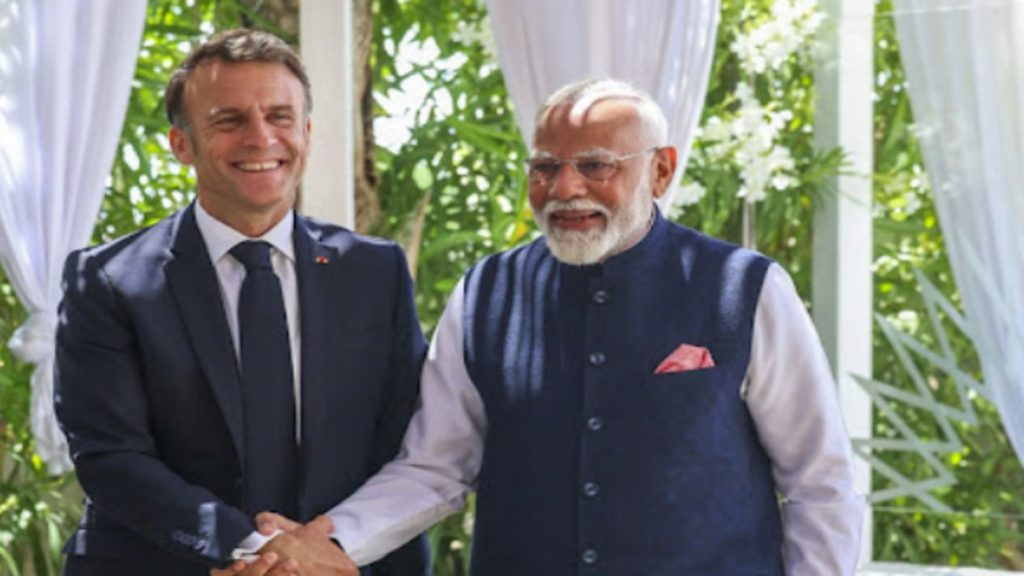 PM Modi and Emmanuel Macron