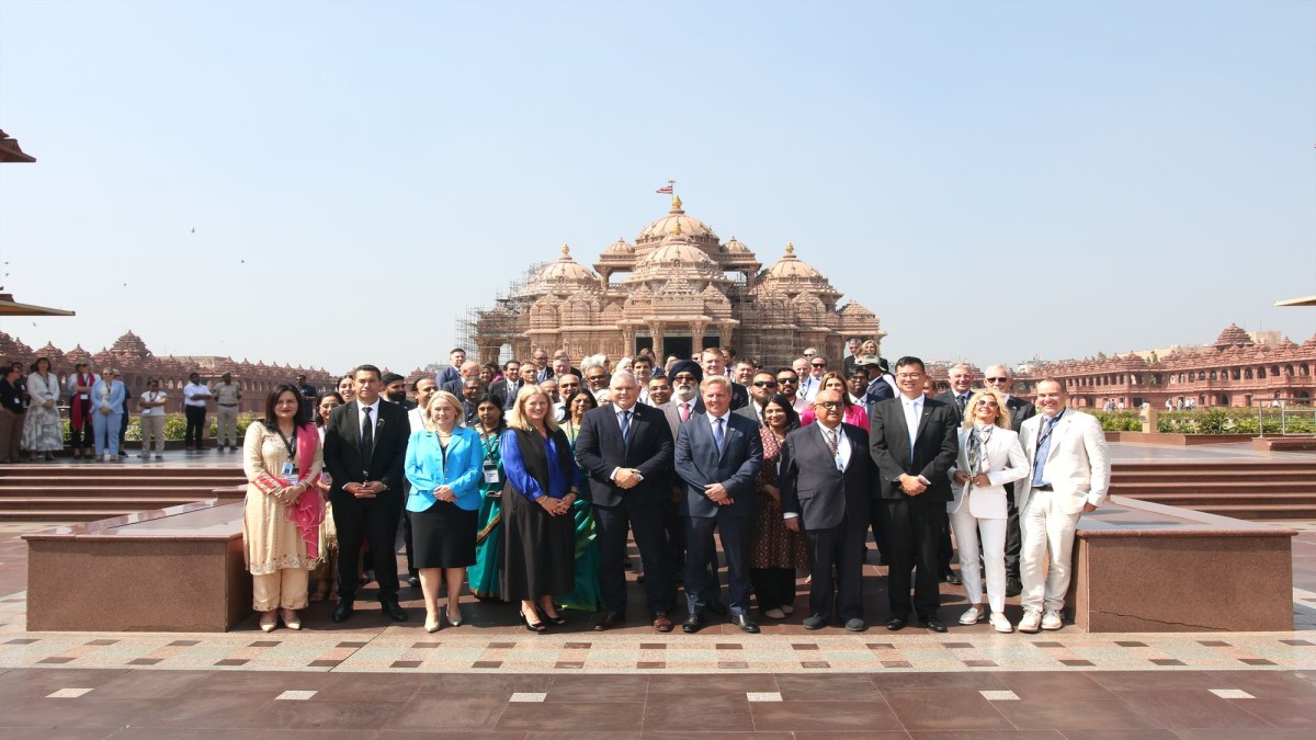 New Zealand Prime Minister Christopher Luxon Visits BAPS Swaminarayan Akshardham