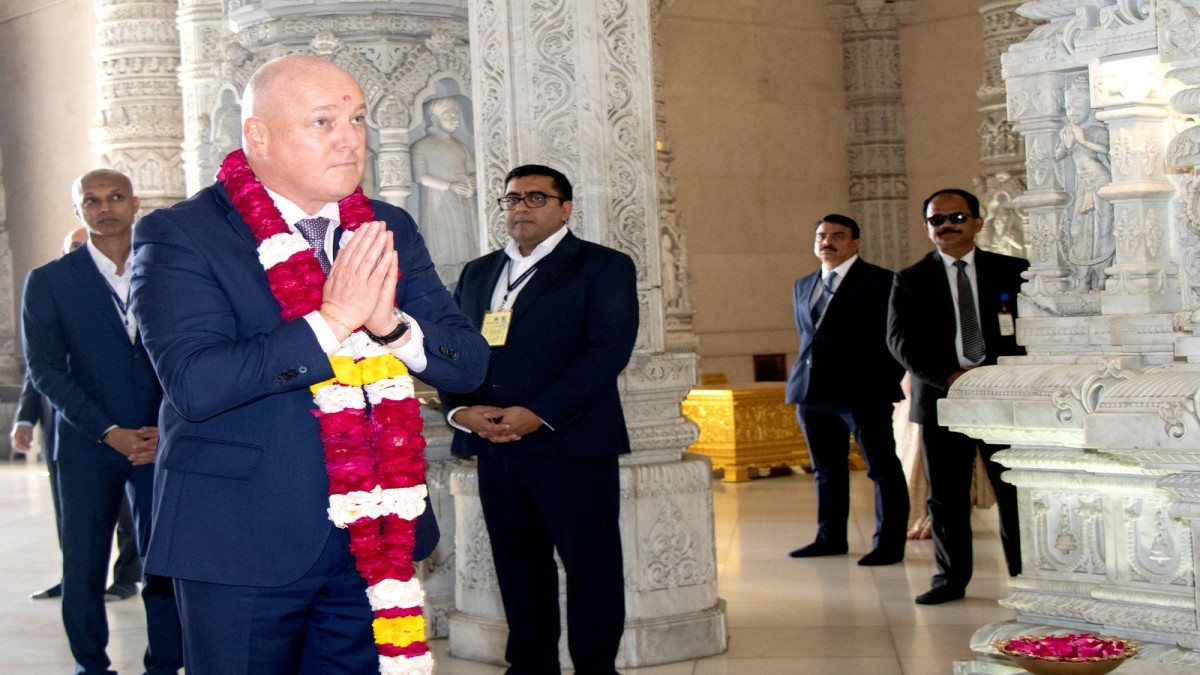 New Zealand Prime Minister Christopher Luxon Visits BAPS Swaminarayan Akshardham