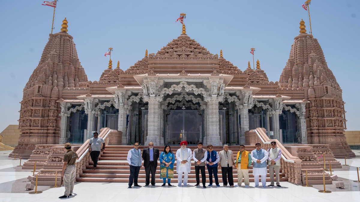 Operation Sindoor Global Outreach: All-Party Delegation Visits BAPS Hindu Mandir in Abu Dhabi