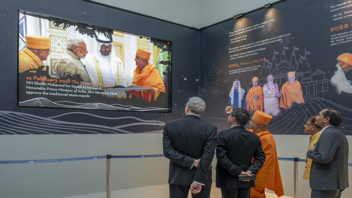 Shri Vikram Misri at BAPS Hindu Mandir in Abu Dhabi 