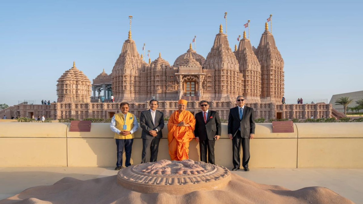 Shri Vikram Misri at BAPS Hindu Mandir in Abu Dhabi