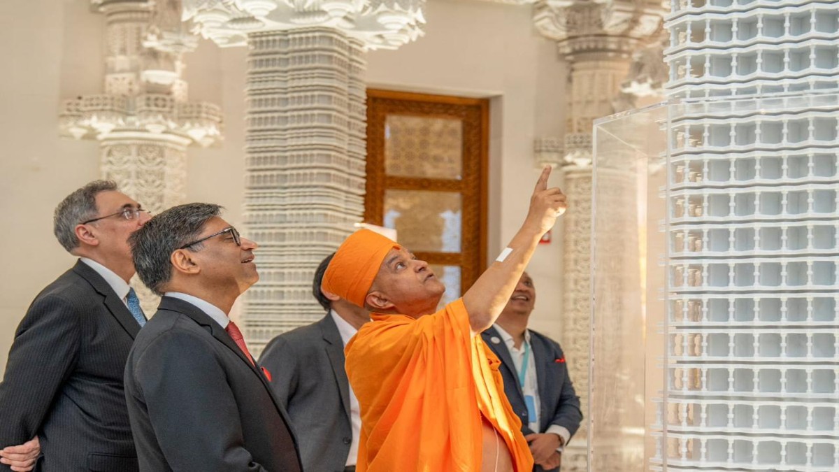 Shri Vikram Misri at BAPS Hindu Mandir in Abu Dhabi 