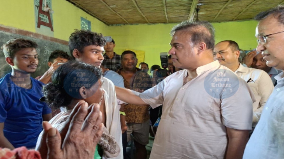 Assam CM Sarma visits flood-hit areas of Golaghat district, inspects relief camps