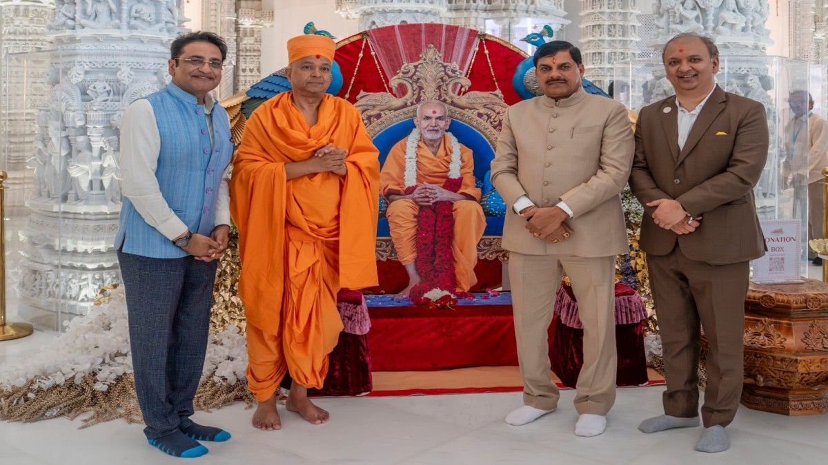 Madhya Pradesh Chief Minister Dr. Mohan Yadav Deeply Moved by BAPS Hindu Mandir, Abu Dhabi