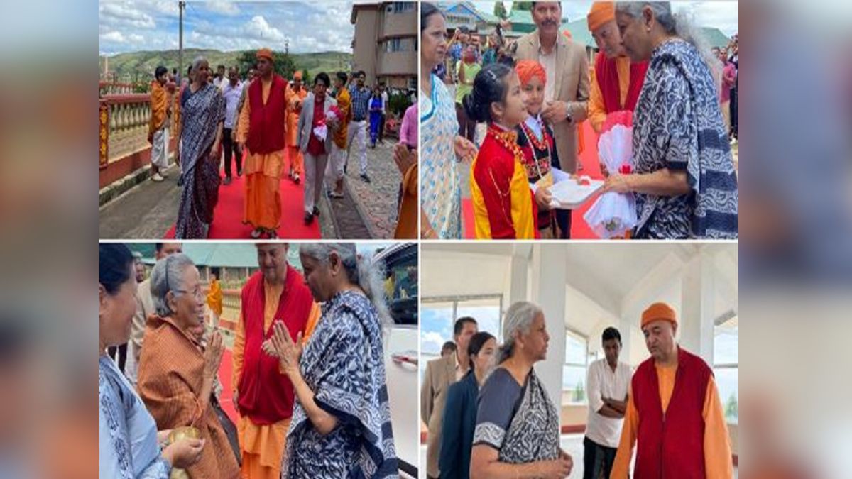 Sitharaman concludes 4-day Meghalaya visit with stop at century old Ramakrishna Mission School in Sohra